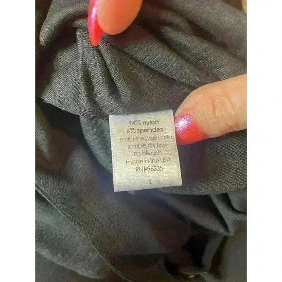 NWT Susana Monaco Short Sleeve Plunging V-Neck Flutter Bodysuit Black Size L - Picture 7 of 10